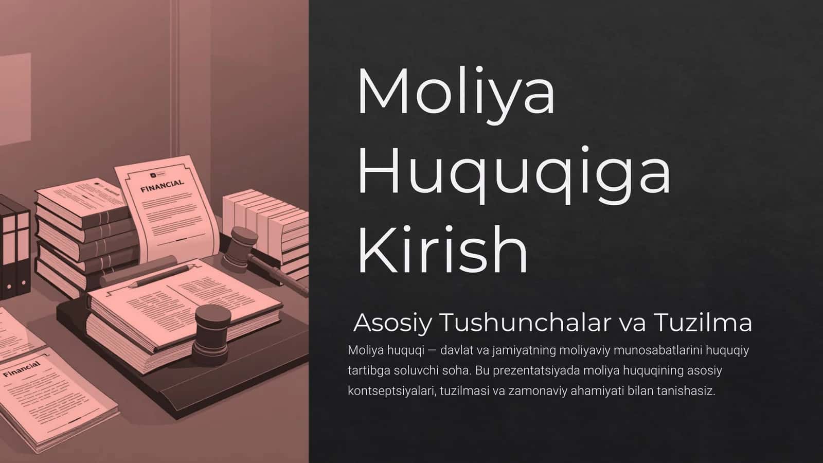 Moliya huquqiga kirish 1