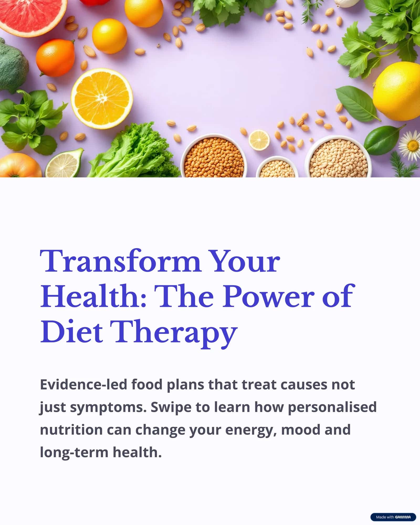Diet Therapy: Personalised Nutrition 1