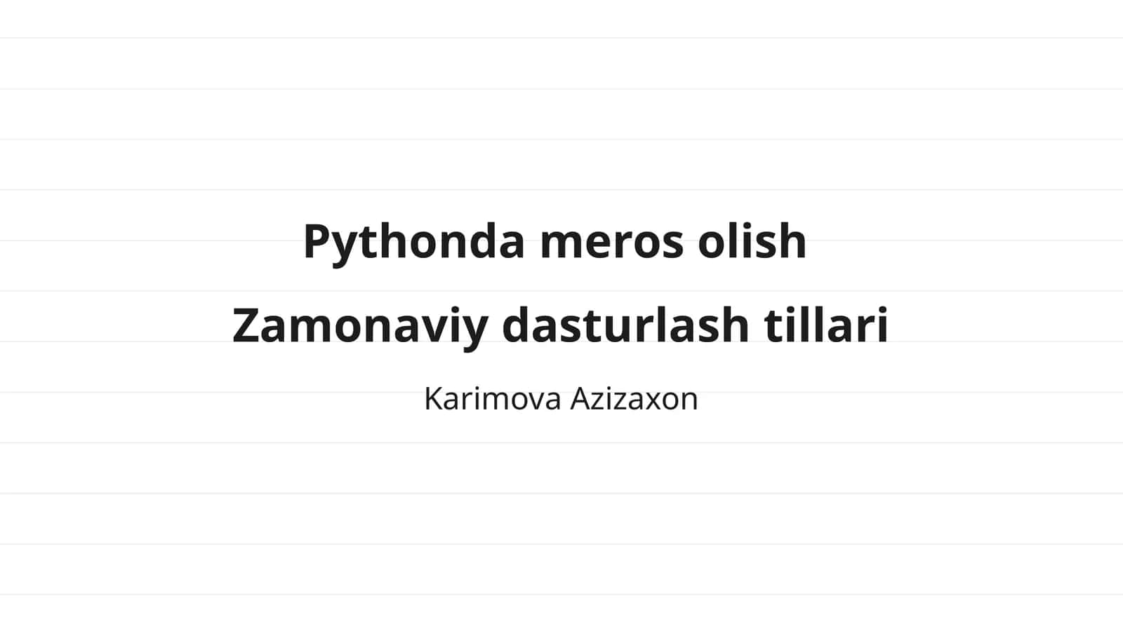 Meros olish 1