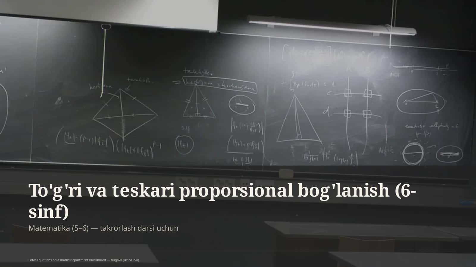 To'g'ri va teskari proporsional bog'lanish (6-sinf) 1