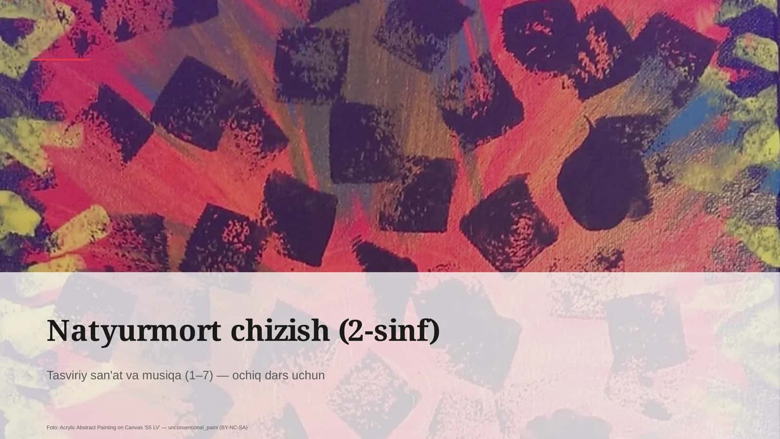 Natyurmort chizish (2-sinf) 1