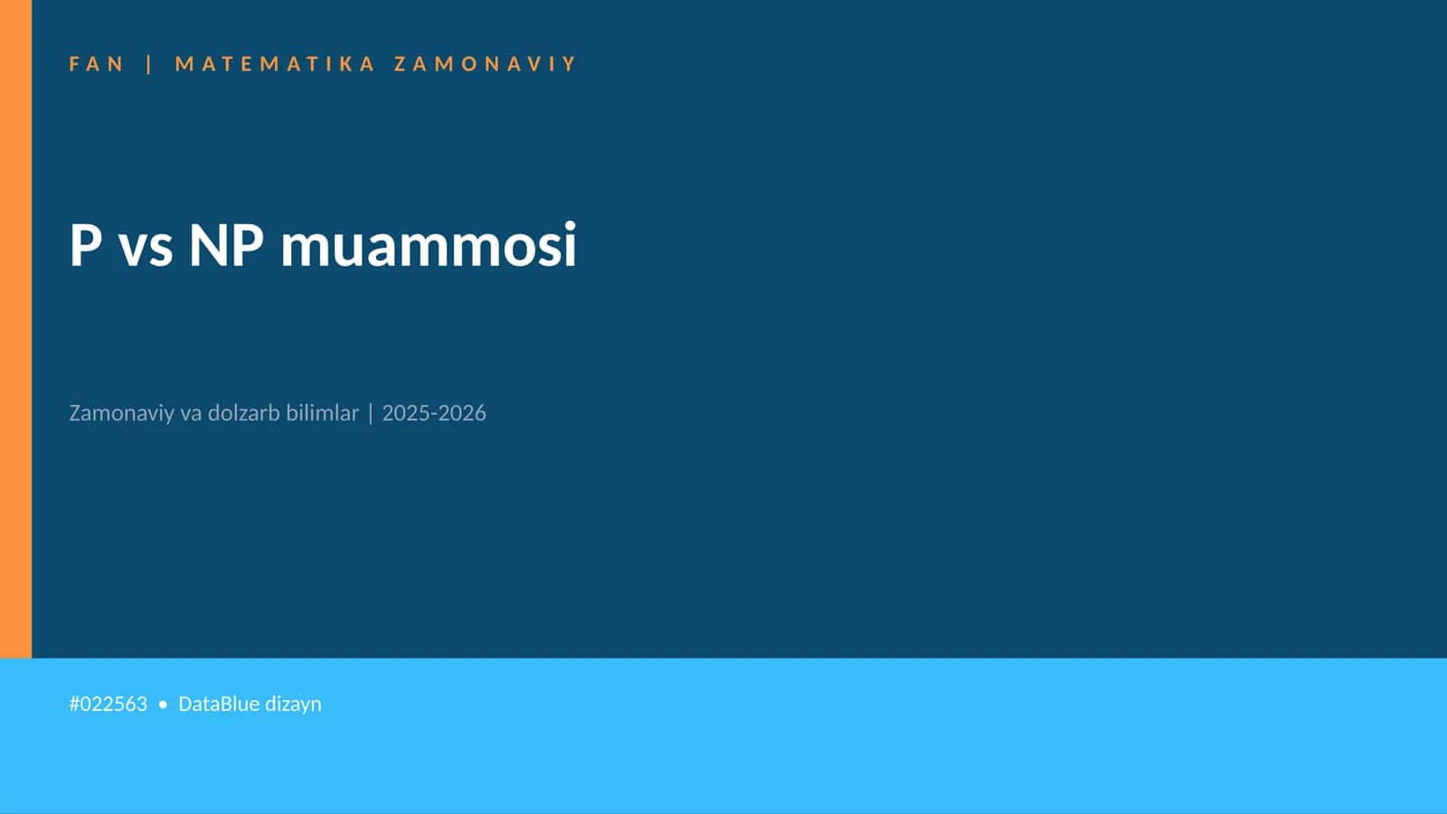 FAN | MATEMATIKA ZAMONAVIY 1