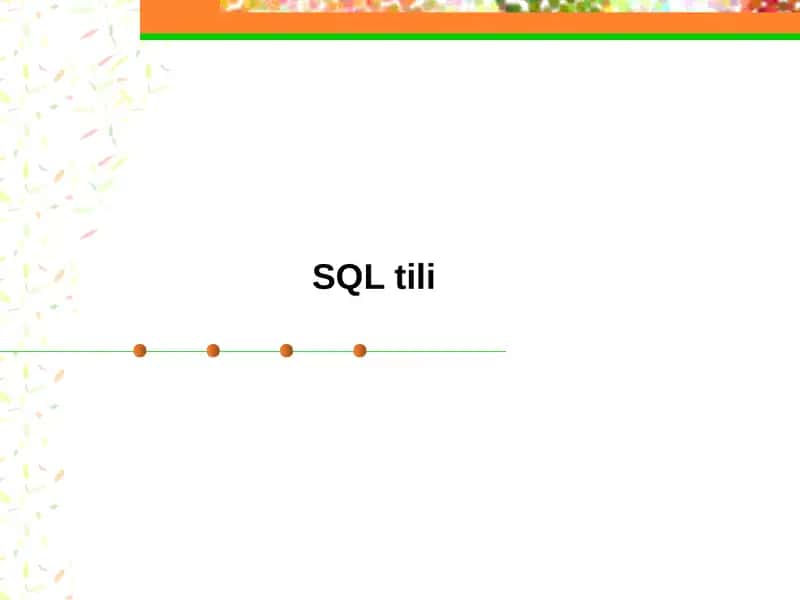 SQL tili 1