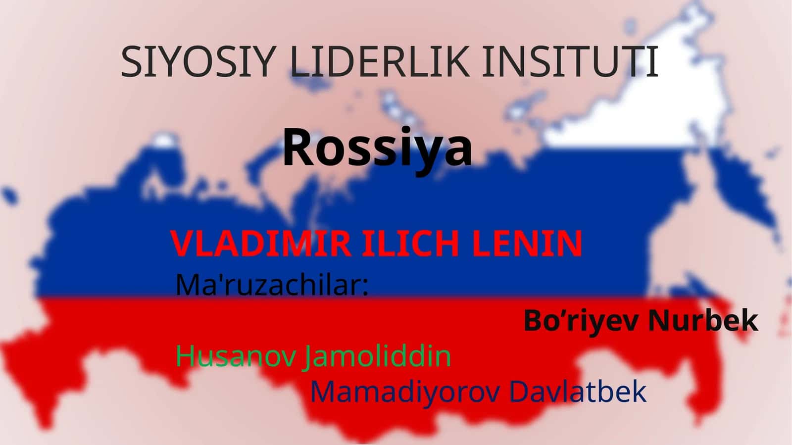 VLADIMIR ILICH LENIN 1