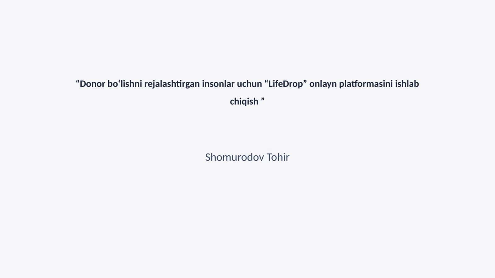 LifeDrop onlayn platformasi 1