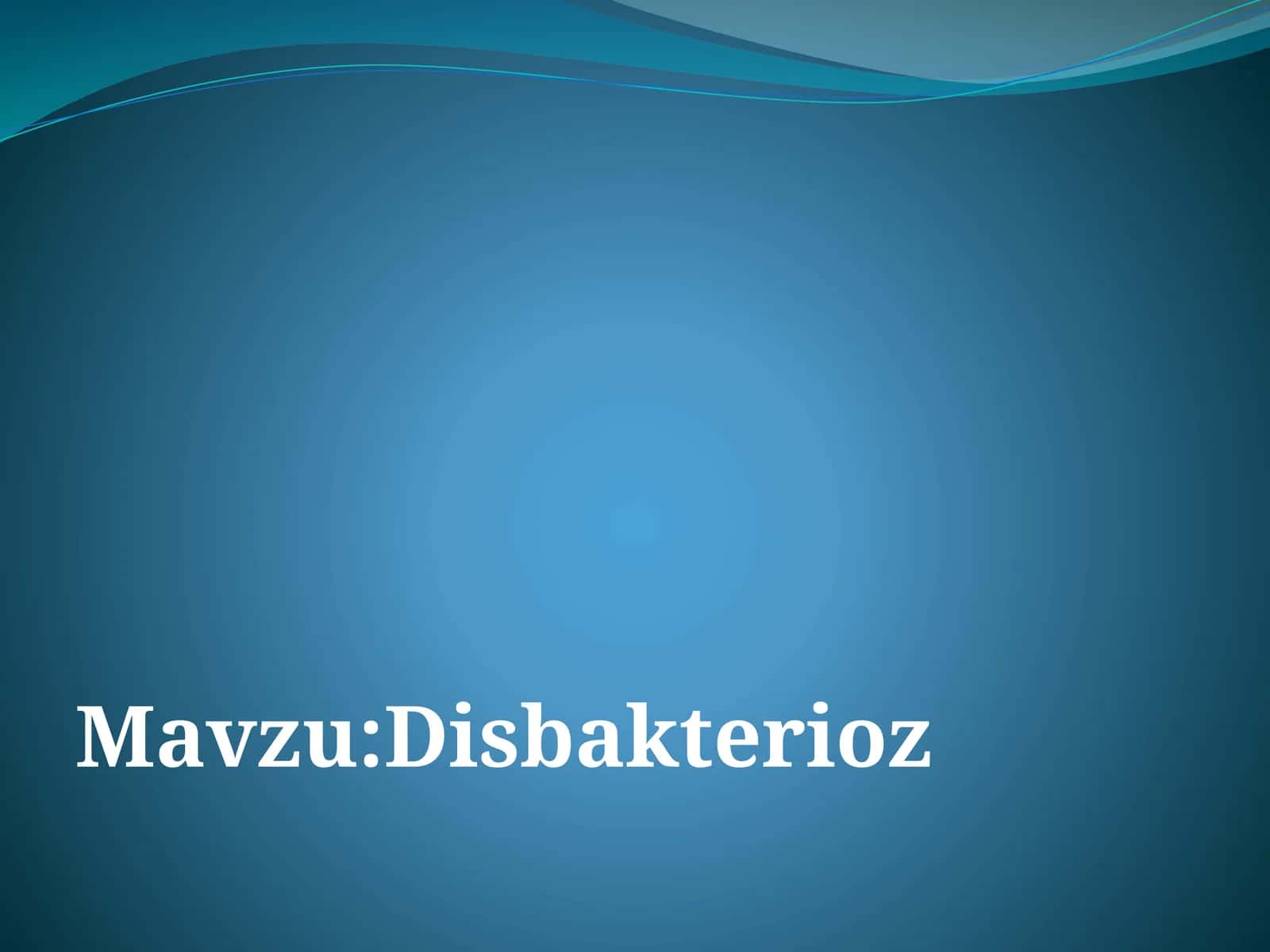 Disbakterioz 1