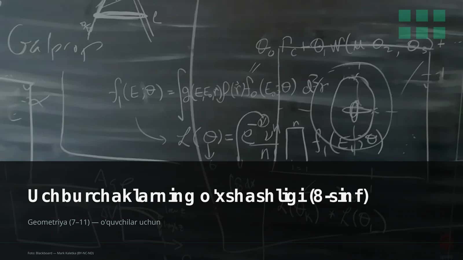 Uchburchaklarning o'xshashligi (8-sinf) 1