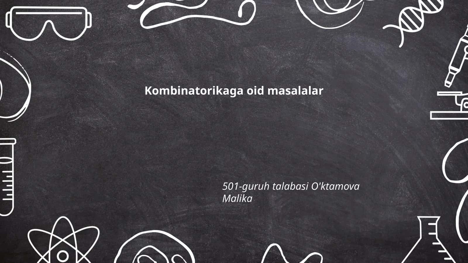 Kombinatorikaga oid masalalar 1