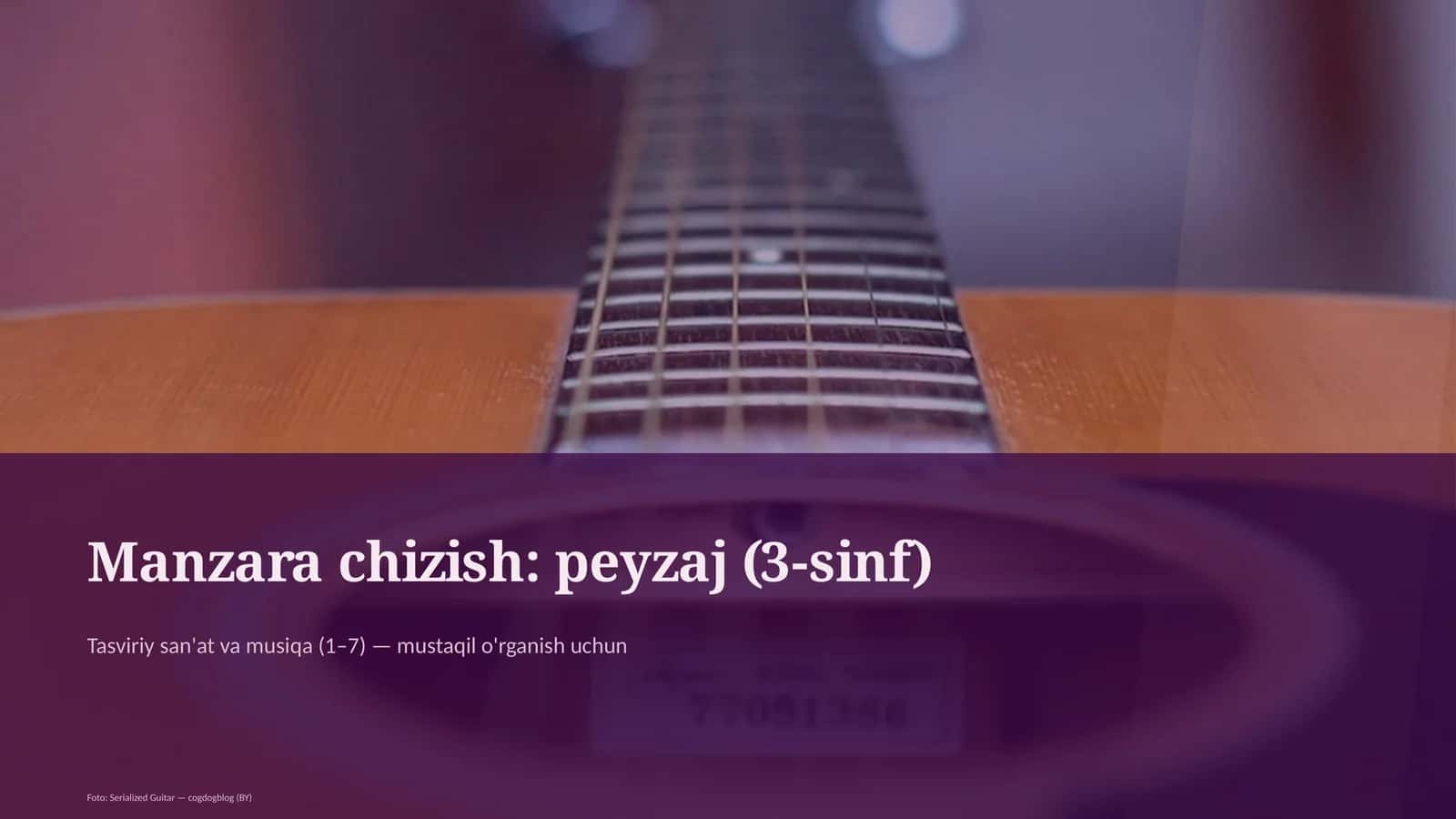 Manzara chizish: peyzaj (3-sinf) 1