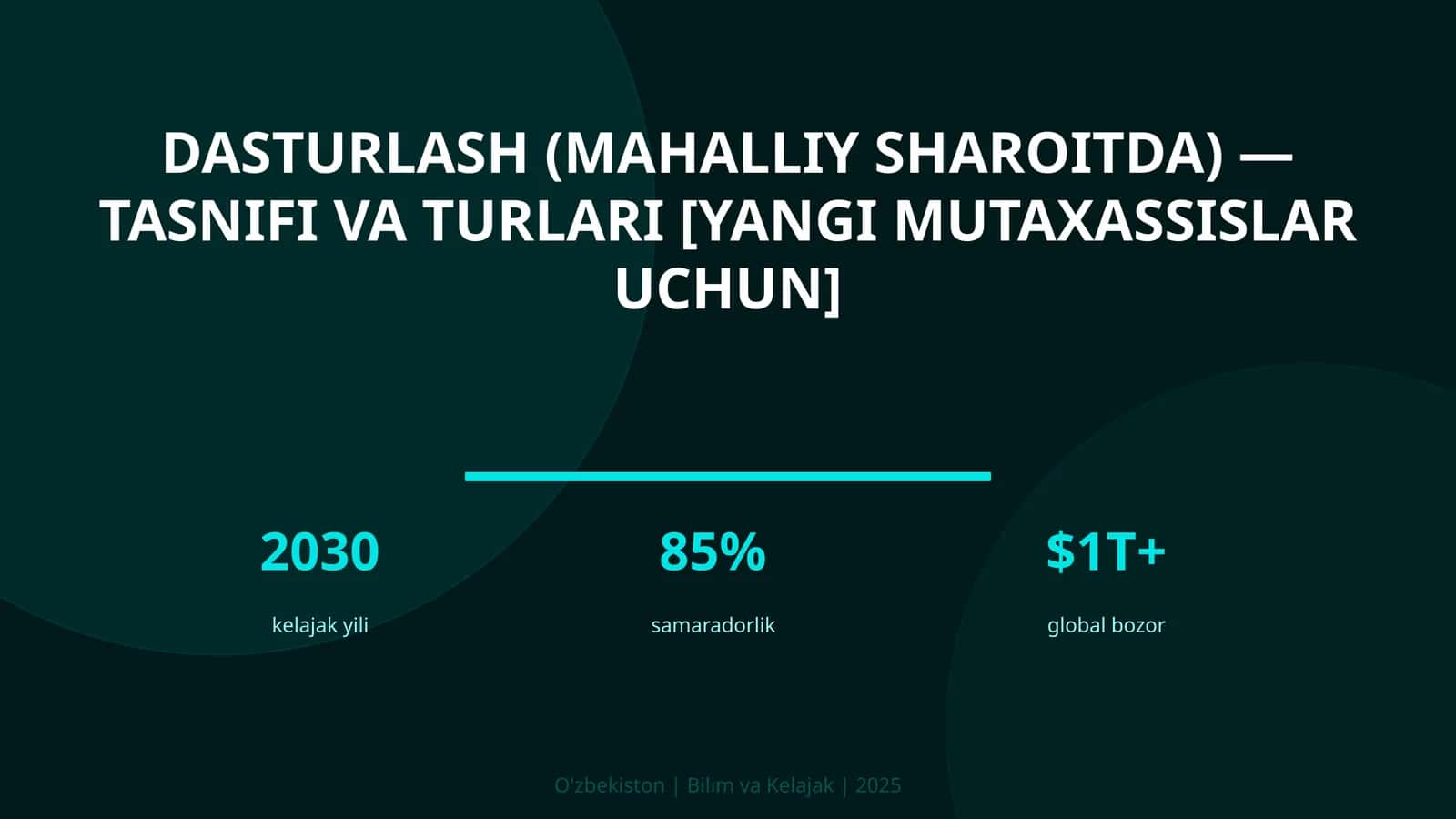 Dasturlash (mahalliy sharoitda) — tasnifi va turlari [yangi mutaxassislar uchun] 1