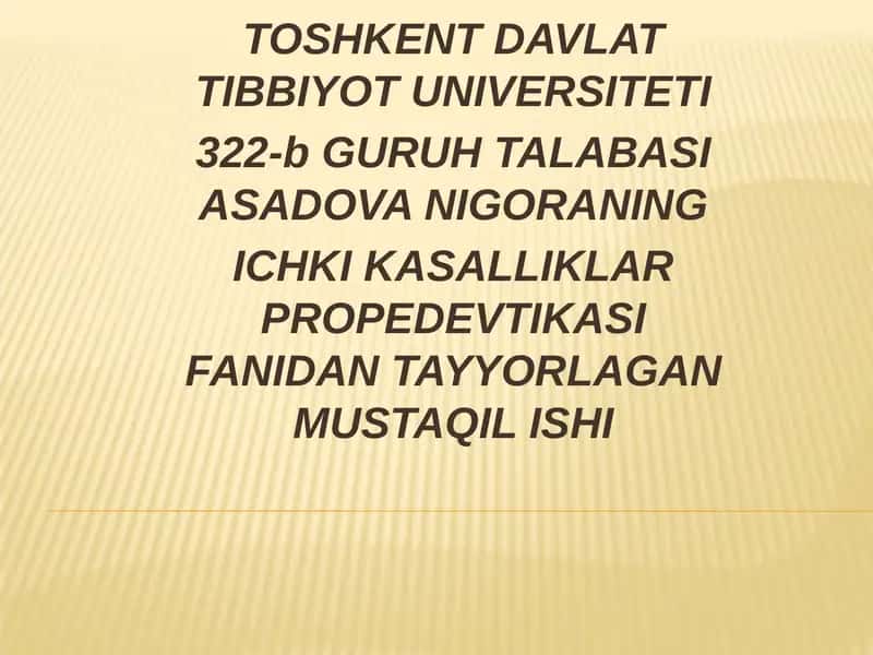 Deontologiya. Sog`lom turmush tarzi 1