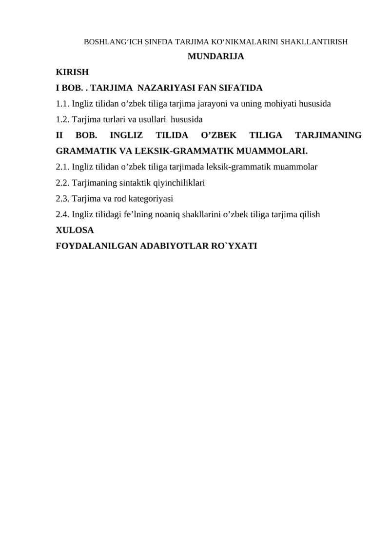 TARJIMA KO‘NIKMALARINI SHAKLLANTIRISH 1