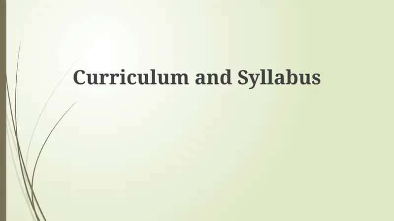 Syllabus Structure: Practical Implications and Applications 1