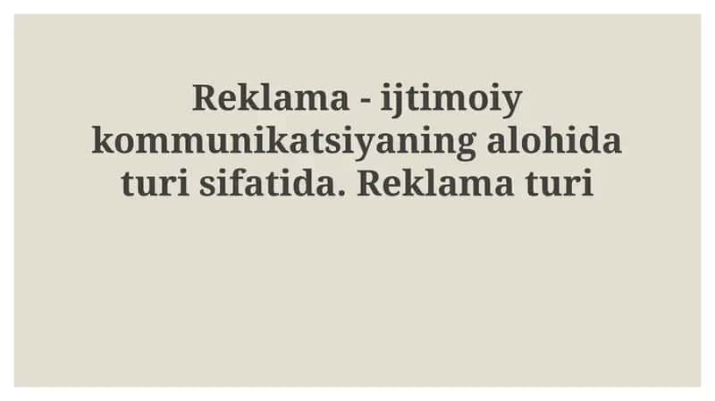 Reklama 1