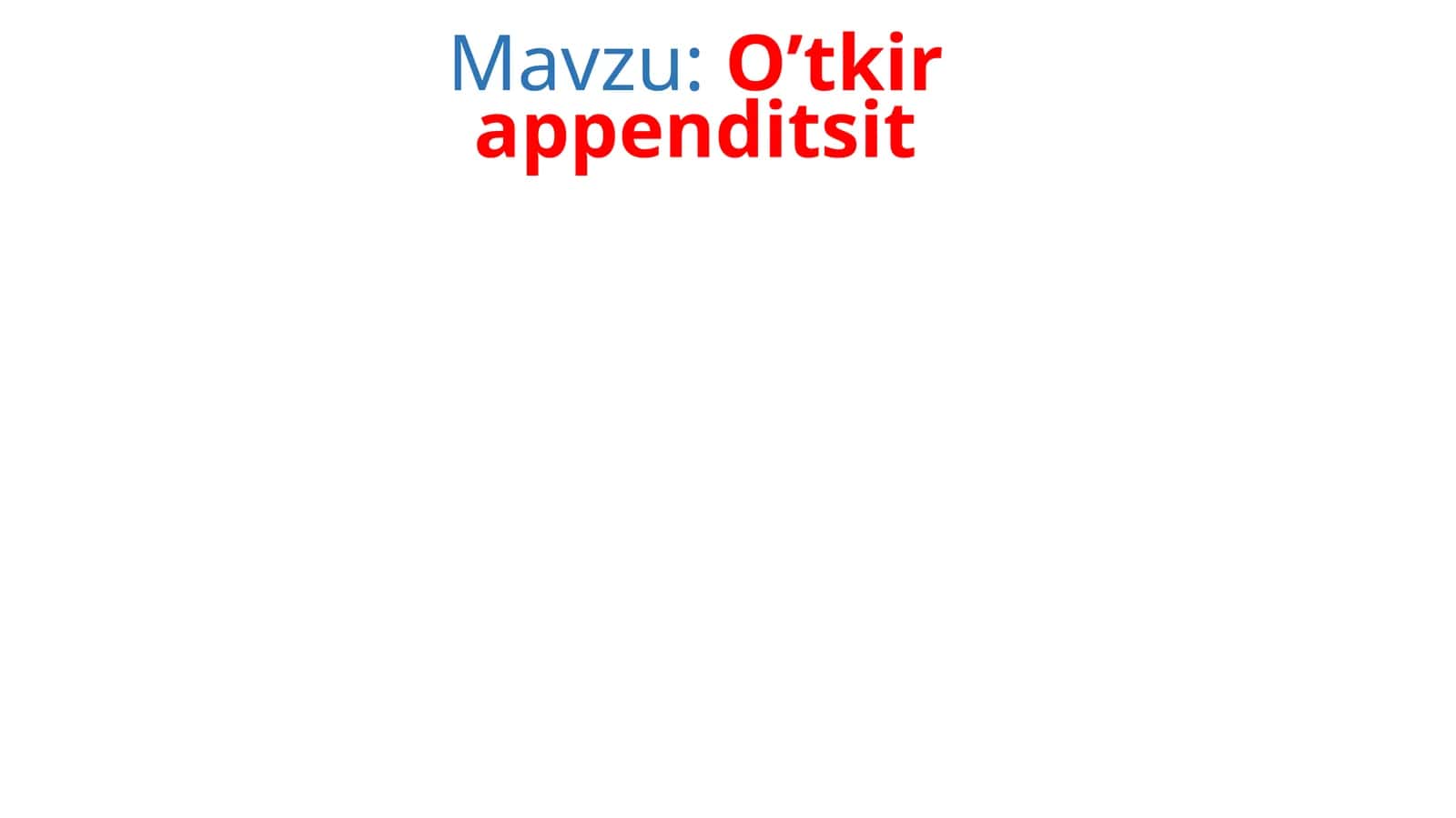 O’tkir appenditsit 1