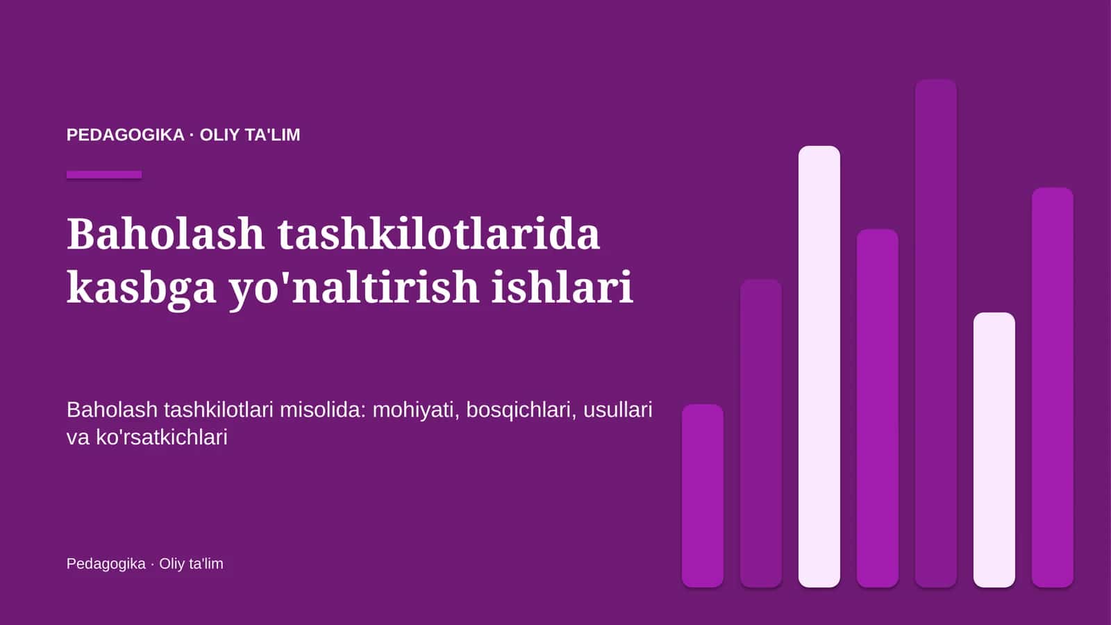 Baholash tashkilotlarida kasbga yo'naltirish ishlari 1
