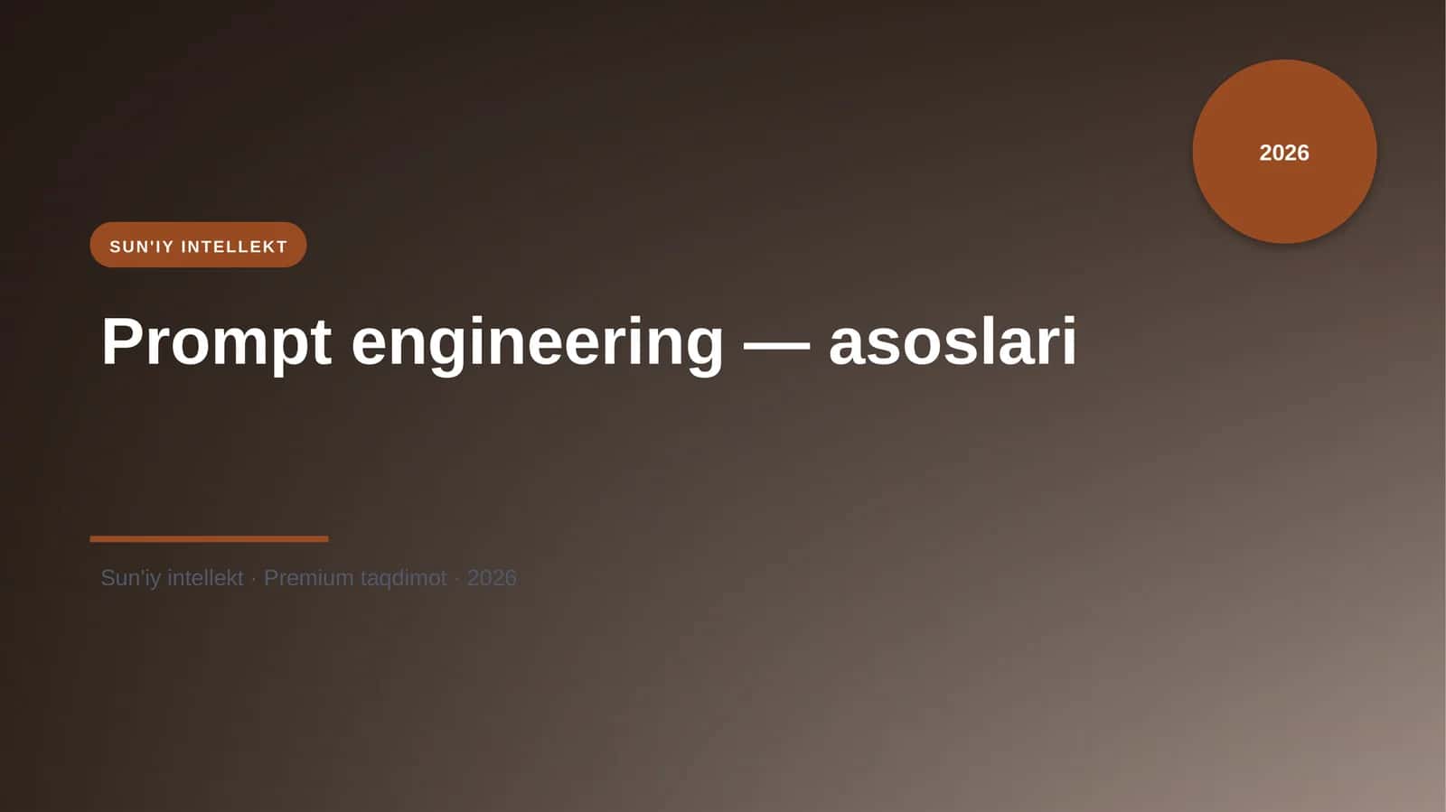 Prompt engineering — asoslari 1