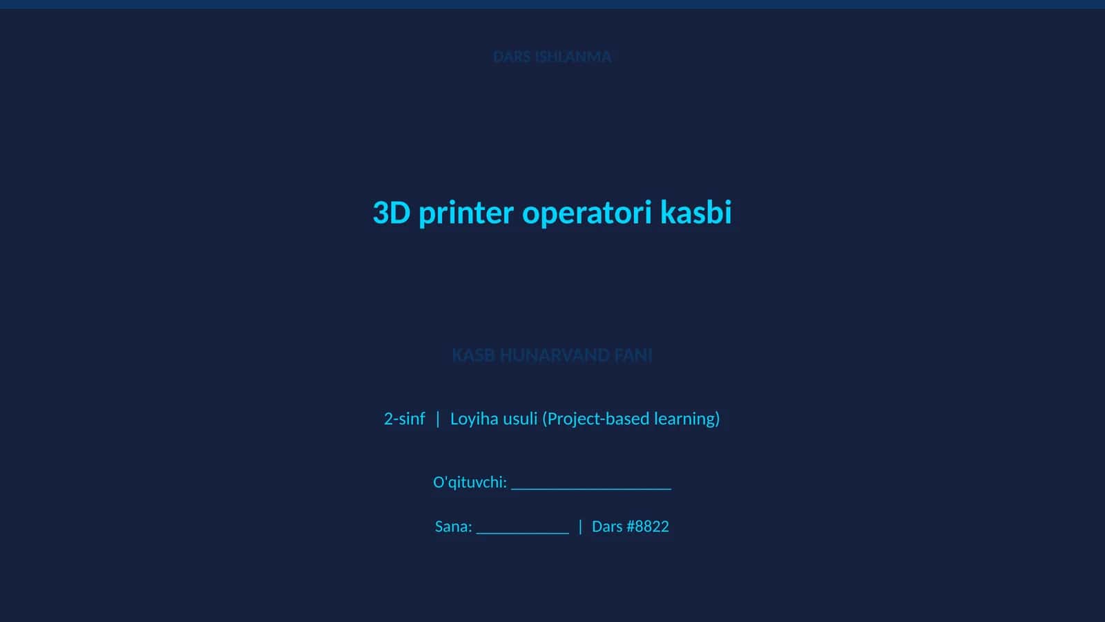 3D printer operatori kasbi 1