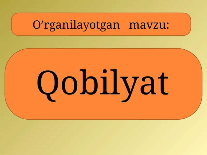 Qobilyat 1