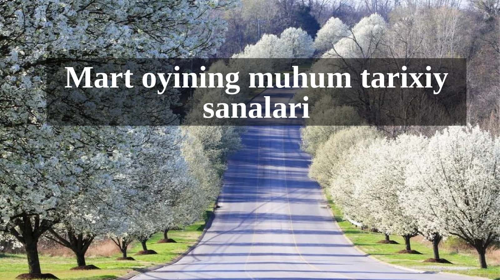 Martoyining muhum tarixiy sanalari 1