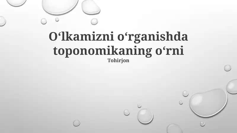 Toponimika: Tarix oynasi 1