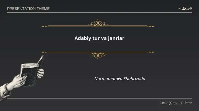 Adabiy tur va janrlar 1