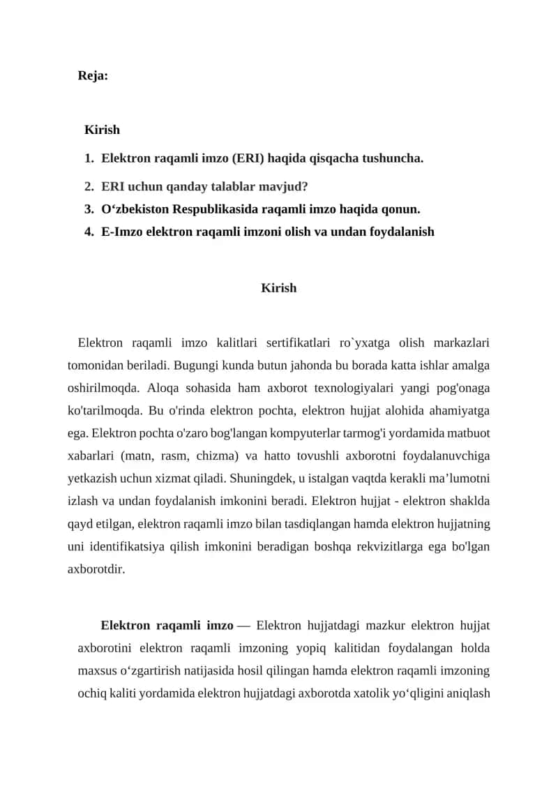 Elektron raqamli imzo(ERI) 1