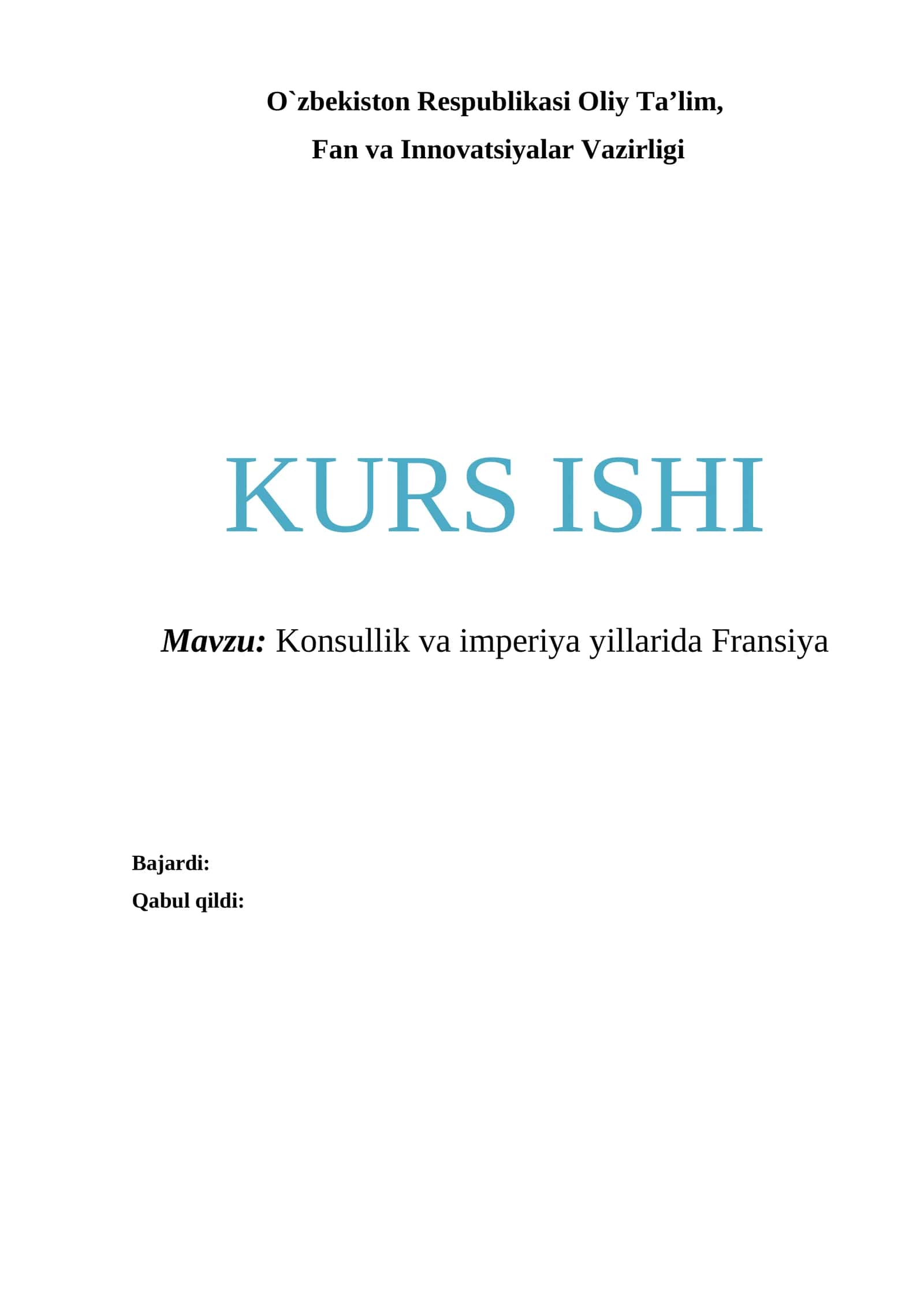Konsullik va imperiya yillarida Fransiya 1