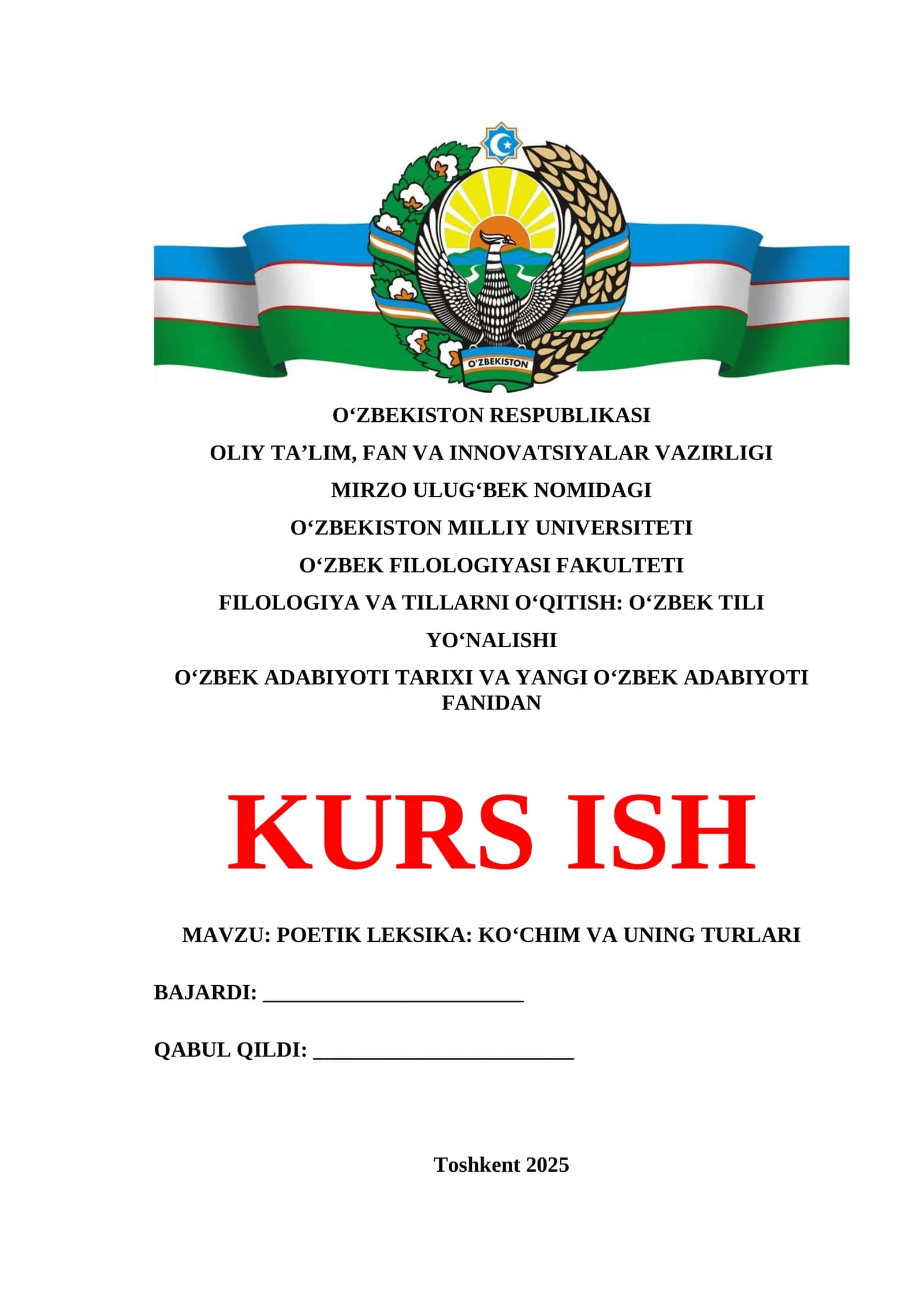 POETIK LEKSIKA KO‘CHIM VA UNING TURLARI 1