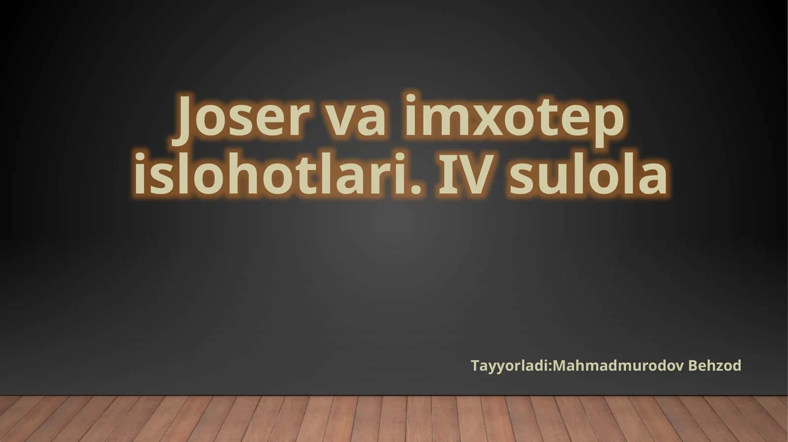 Joser va imxotep islohotlari. IV sulola 1