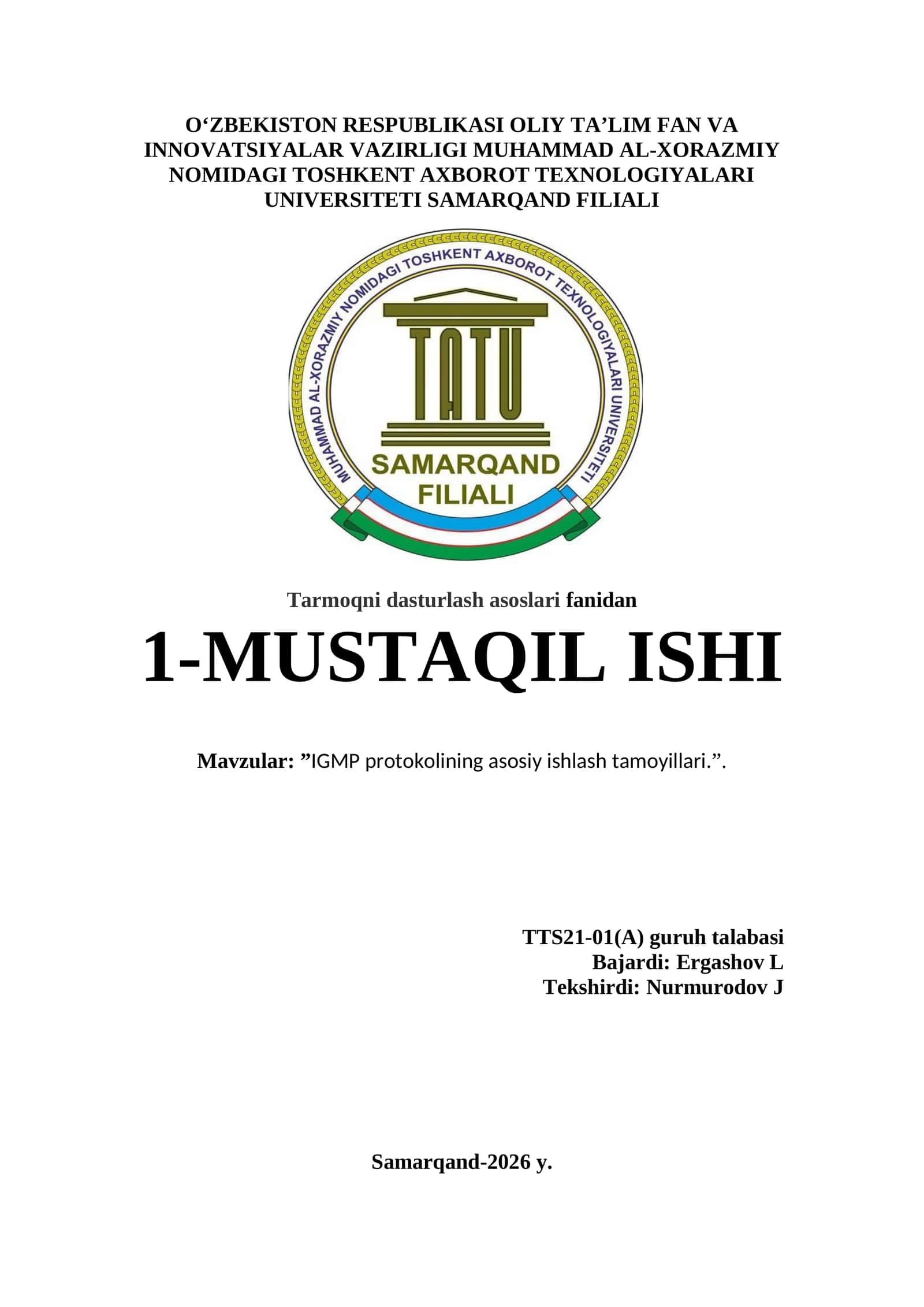 IGMP protokolining asosiy ishlash tamoyillari 1