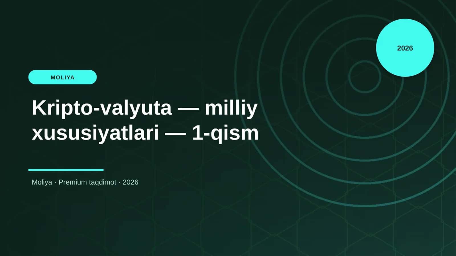 Kripto-valyuta — milliy xususiyatlari — 1-qism 1