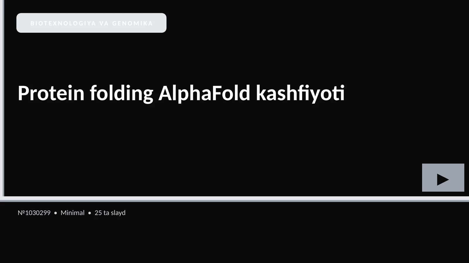 Protein folding AlphaFold kashfiyoti 1