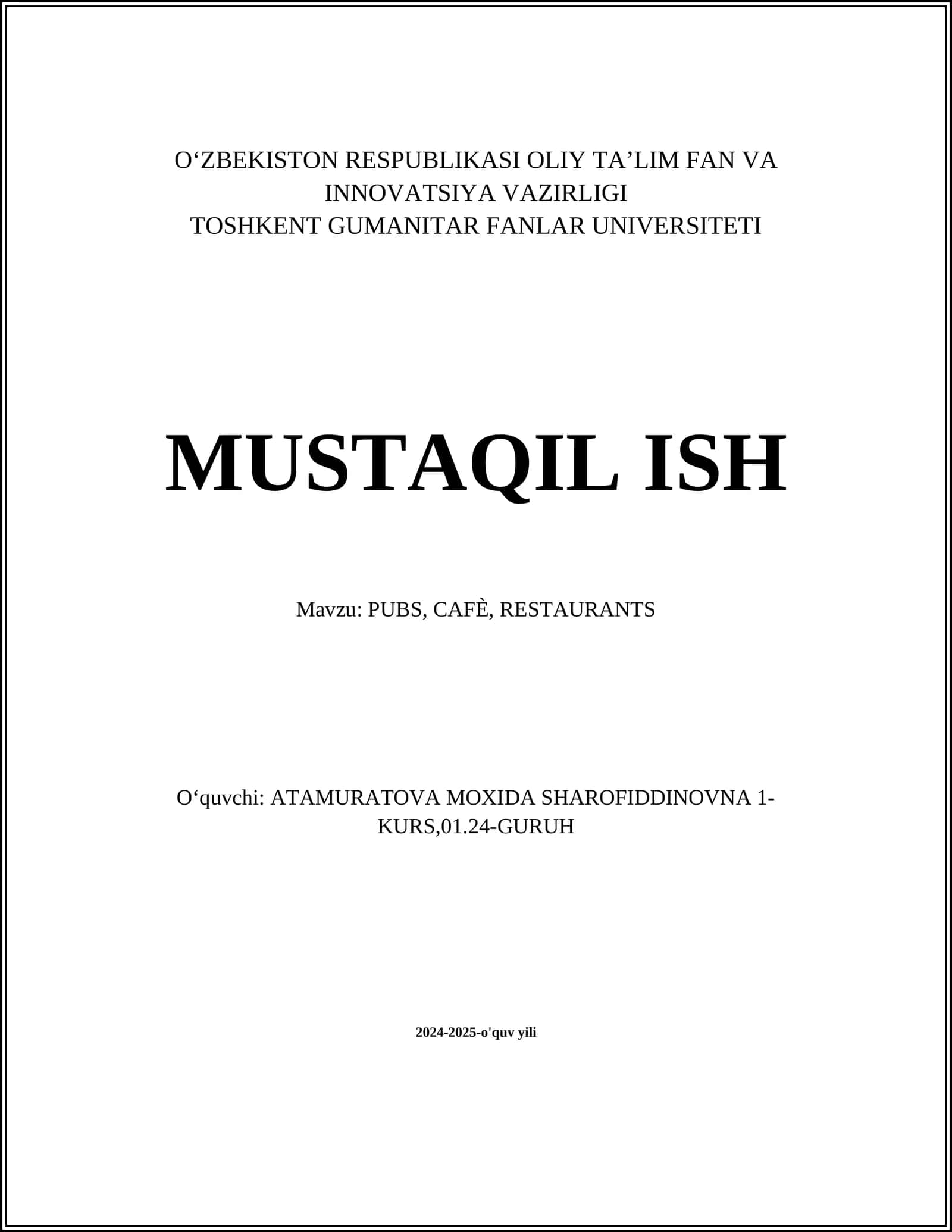 Oshxona Madaniyati 1