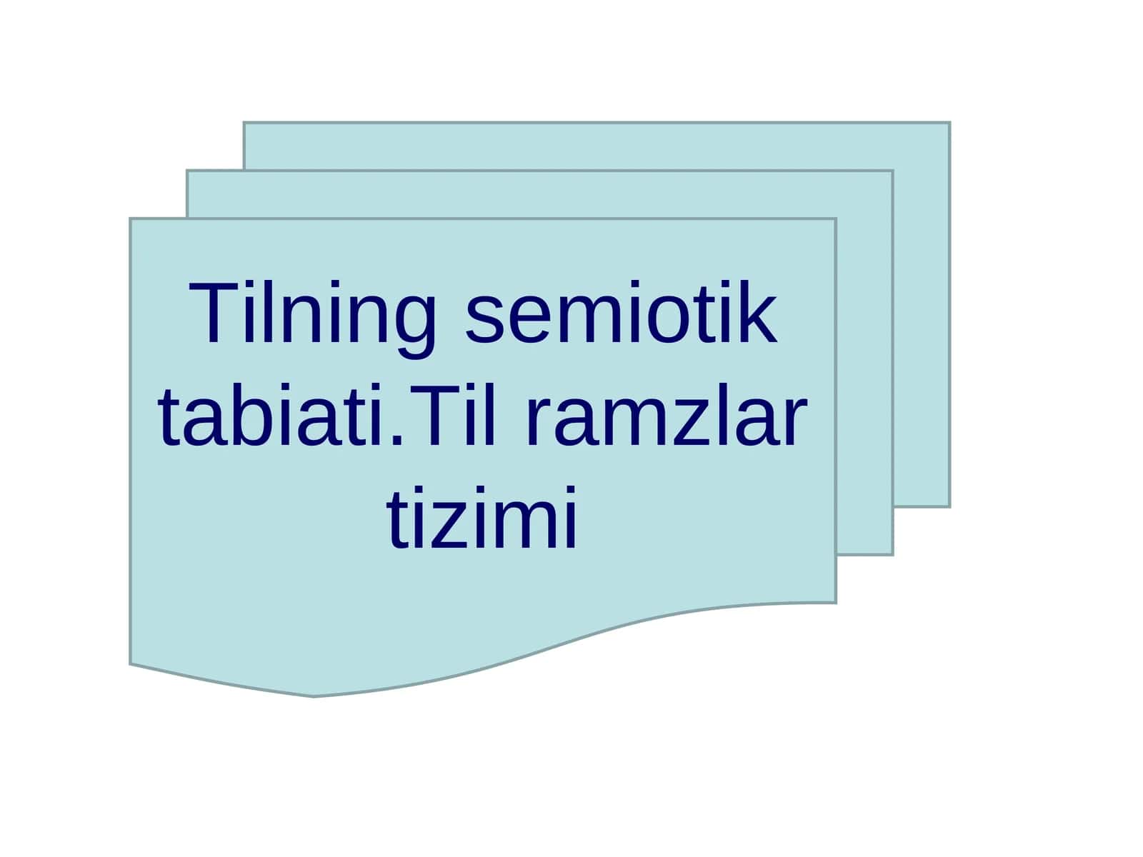 Tilning semiotik tabiati. 1