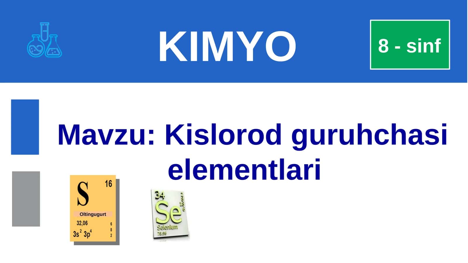 Kislorod guruhchasi elementlari 1