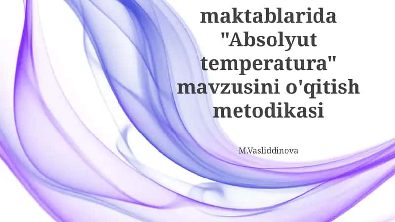 Absolyut temperatura 1