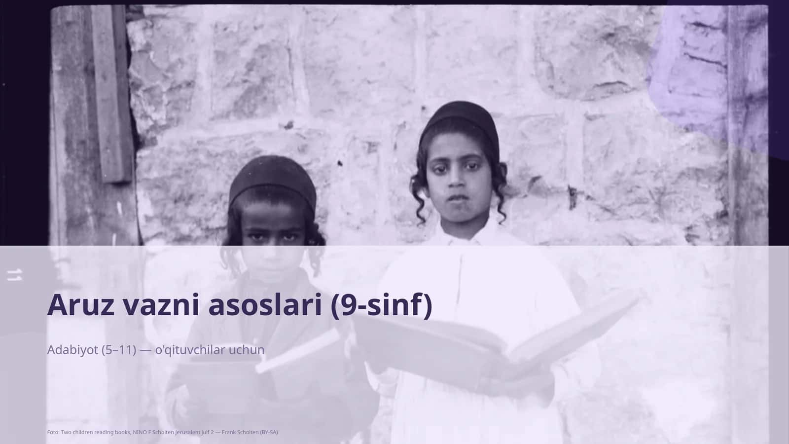 Aruz vazni asoslari (9-sinf) 1
