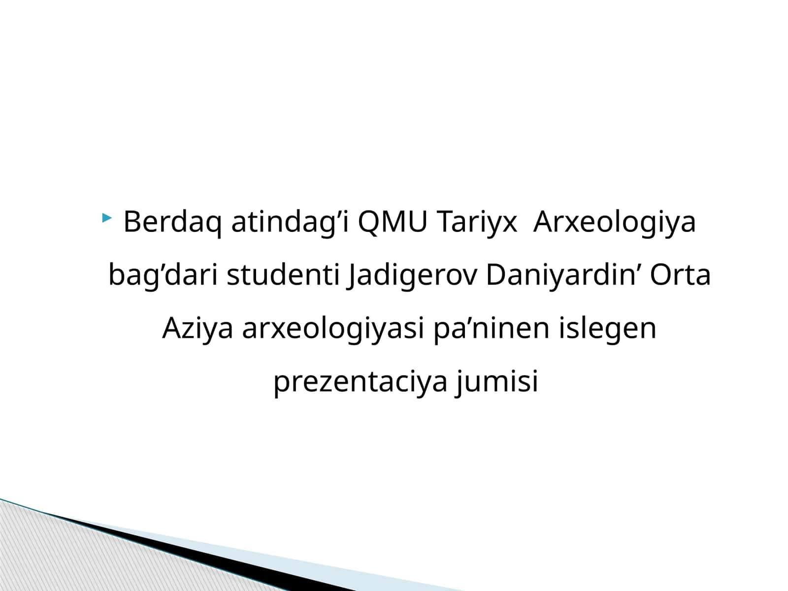 Tashkentu’lkesi Tawha’mestelikleri 1