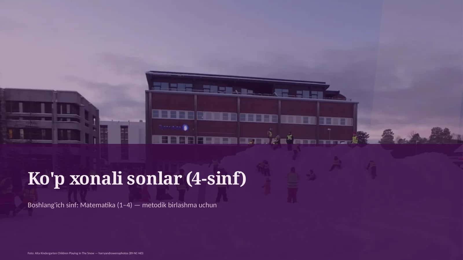 Ko'p xonali sonlar (4-sinf) 1