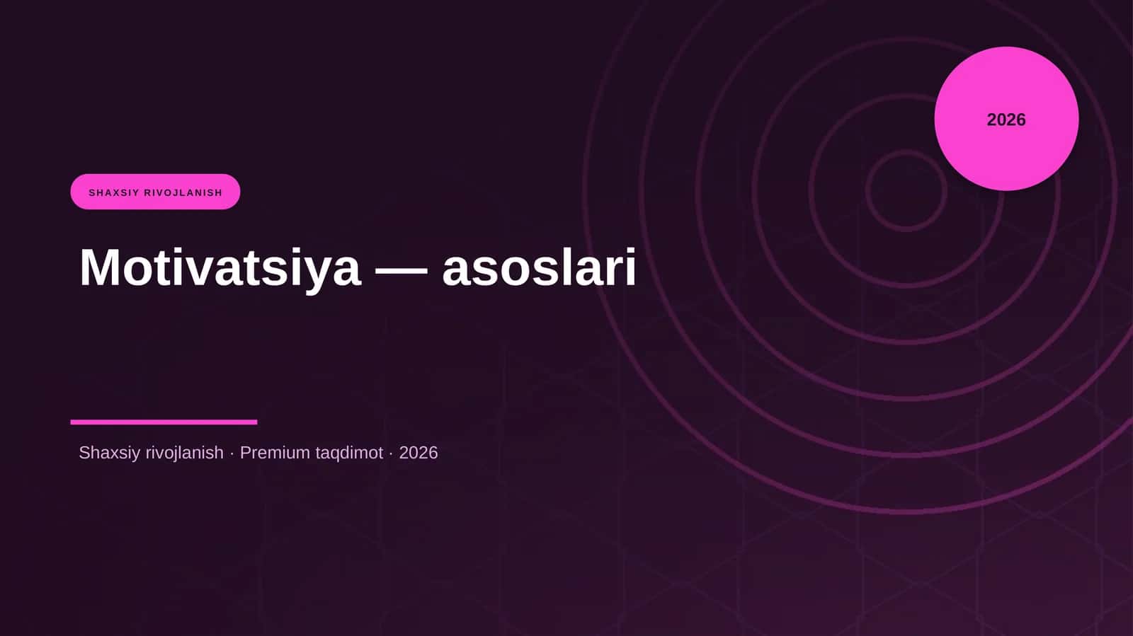 Motivatsiya — asoslari 1
