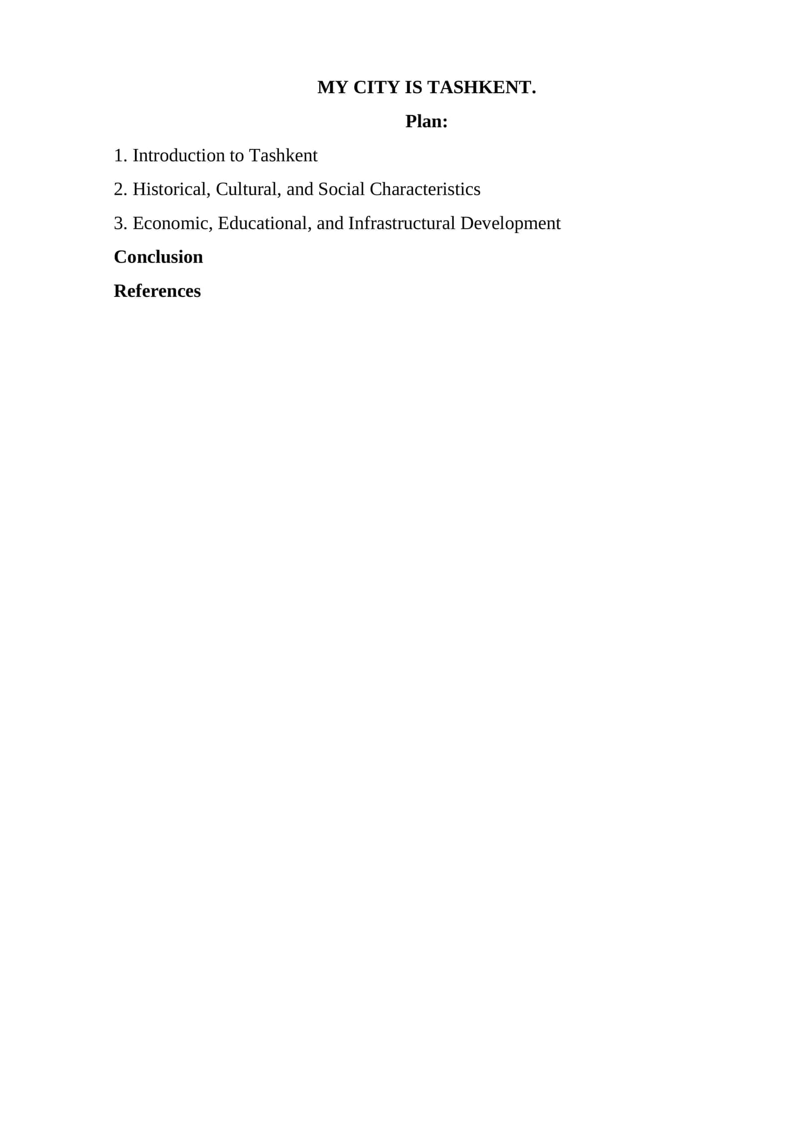 Introduction to Tashkent 1