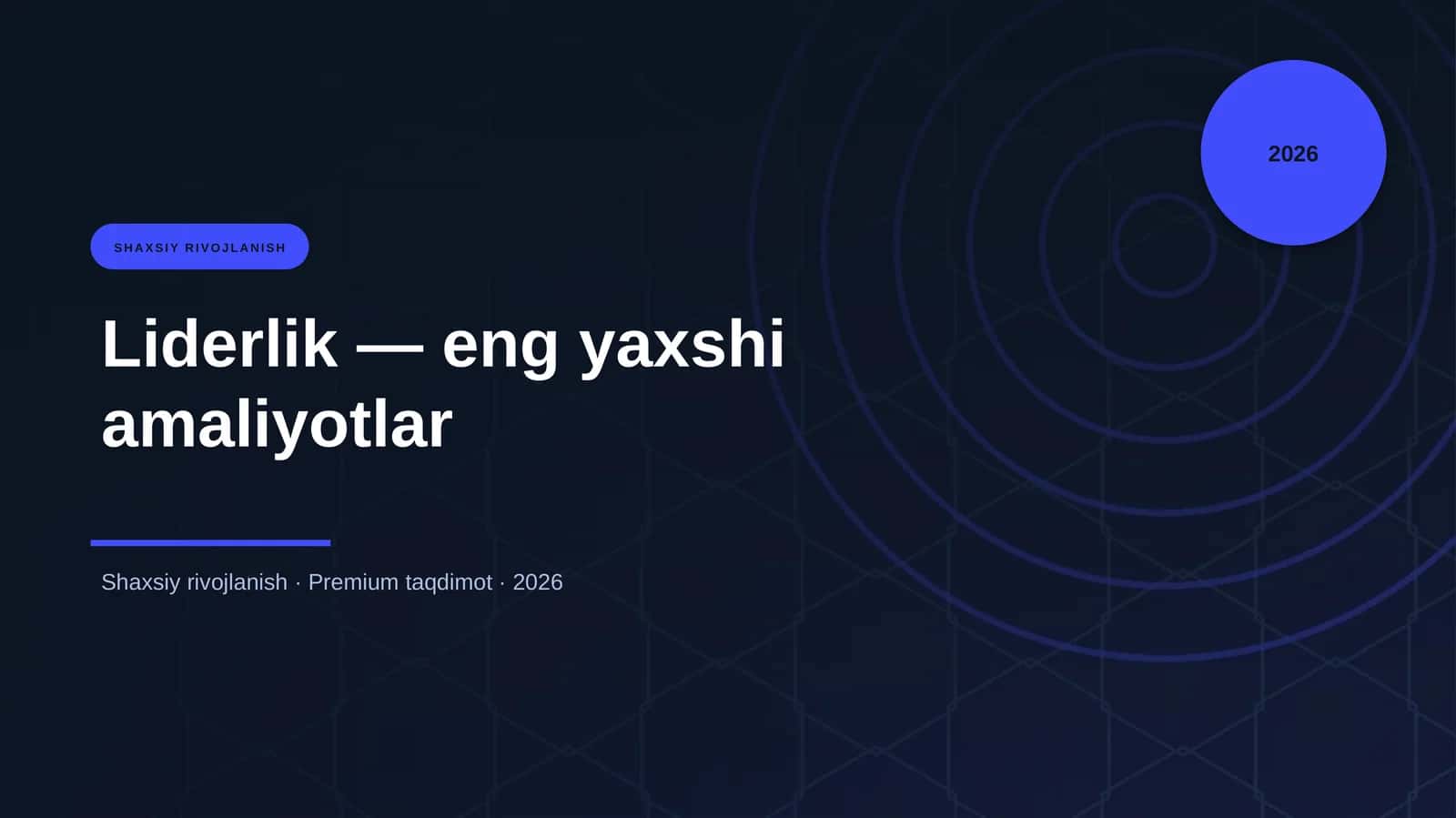 Liderlik — eng yaxshi amaliyotlar 1