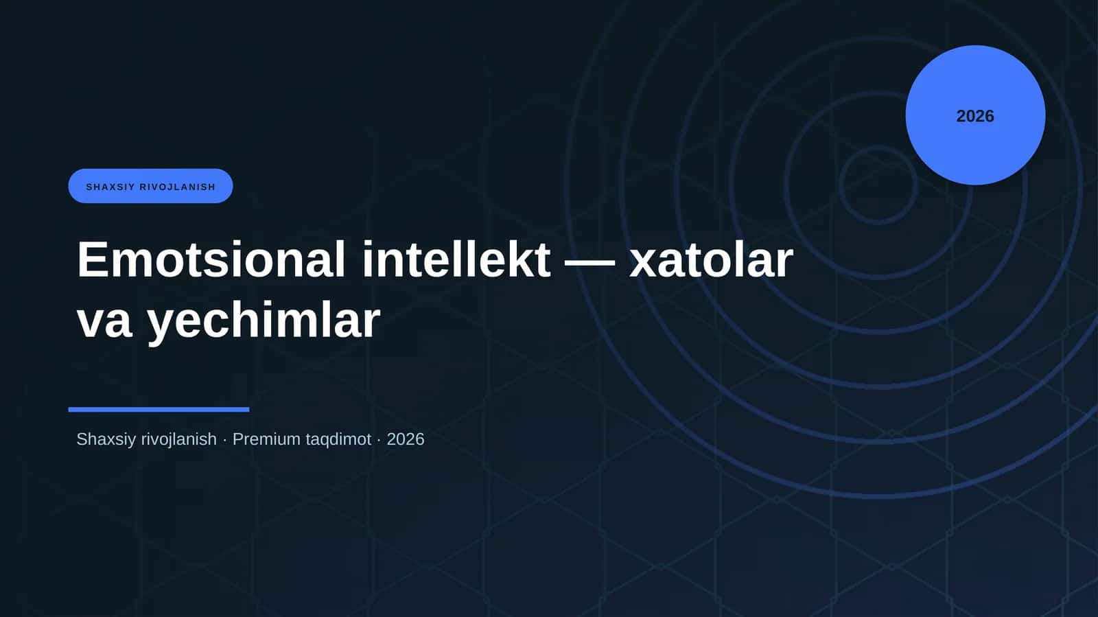 Emotsional intellekt — xatolar va yechimlar 1
