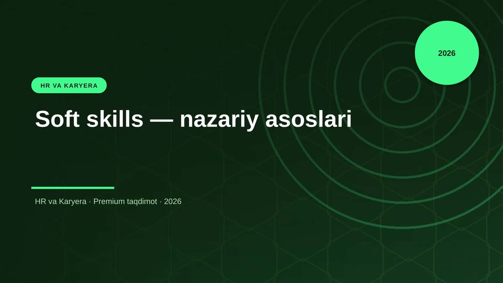 Soft skills — nazariy asoslari 1