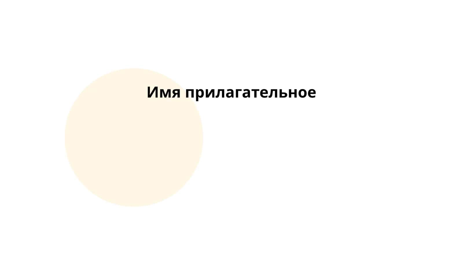 Имя прилагательное 1