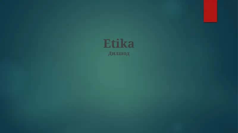 Etika 1