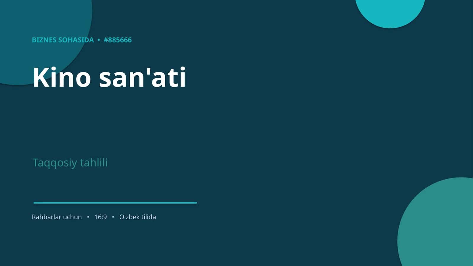 Kino san'ati Taqqosiy tahlili 1