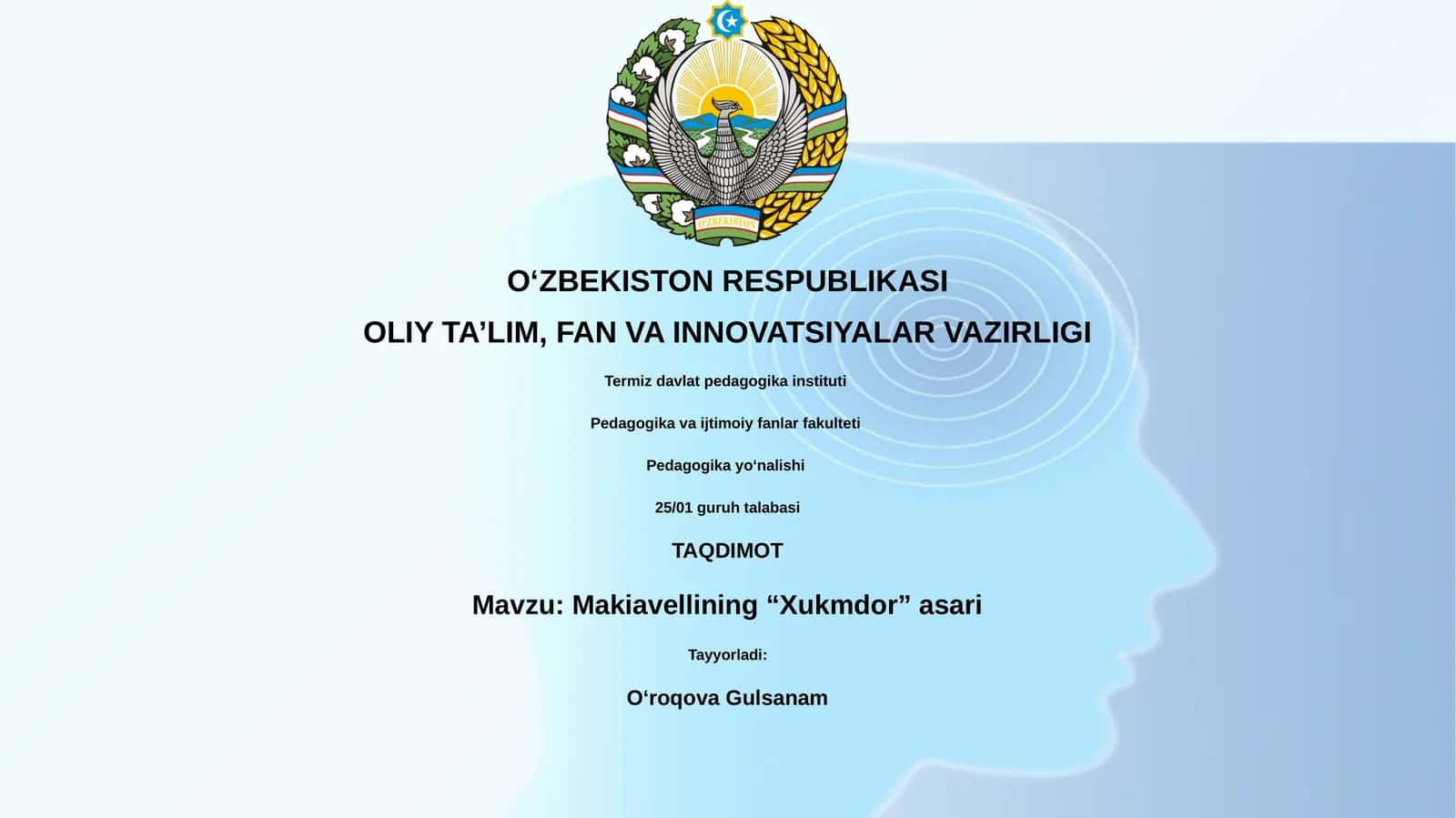 Makiavellining “Xukmdor” asari 1