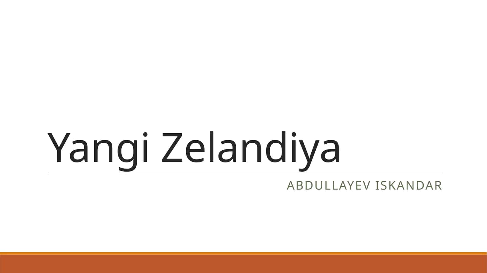 Yangi Zenlandiya 1
